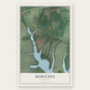 Moriches, New York map print, the full design