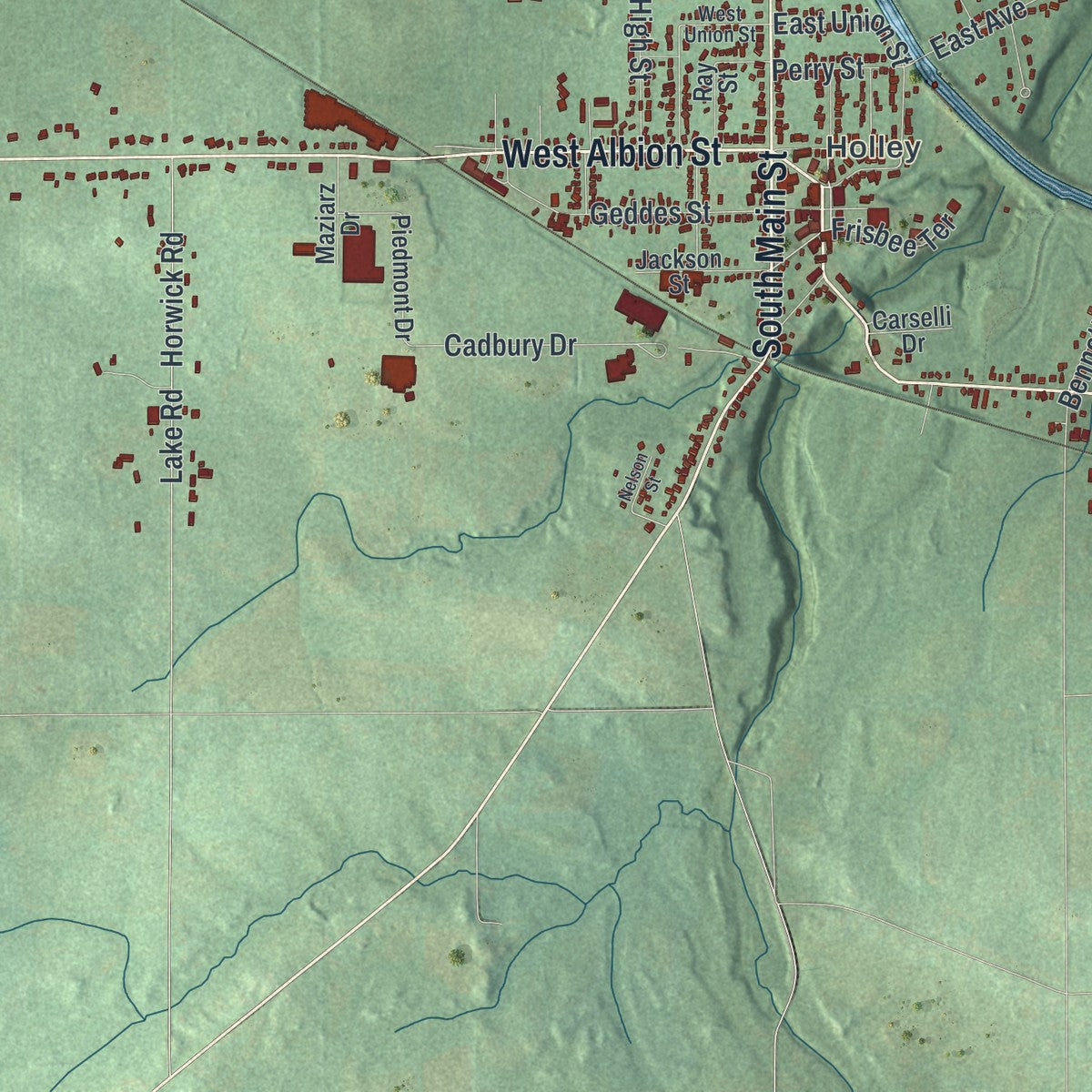 Close-up 1 of the Murray, New York map artwork
