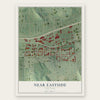 Near Eastside, New York map print, the full design