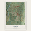 Nedrow, New York map print, the full design