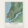 New Hamburg, New York map print, the full design