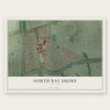 North Bay Shore, New York map print, the full design