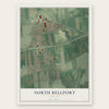 North Bellport, New York map print, the full design