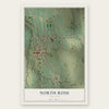 North Rose, New York map print, the full design