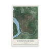 North Tonawanda, New York map print, 12" x 18" Archival Matte Print mockup