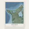 Old Field, New York map print, the full design