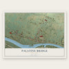 Palatine Bridge, New York map print, the full design