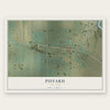 Piffard, New York map print, the full design