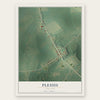 Plessis, New York map print, the full design