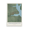 Poospatuck Reservation, New York map print, 12" x 18" Archival Matte Print mockup
