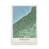 Portland, New York map print, 12" x 18" Archival Matte Print mockup