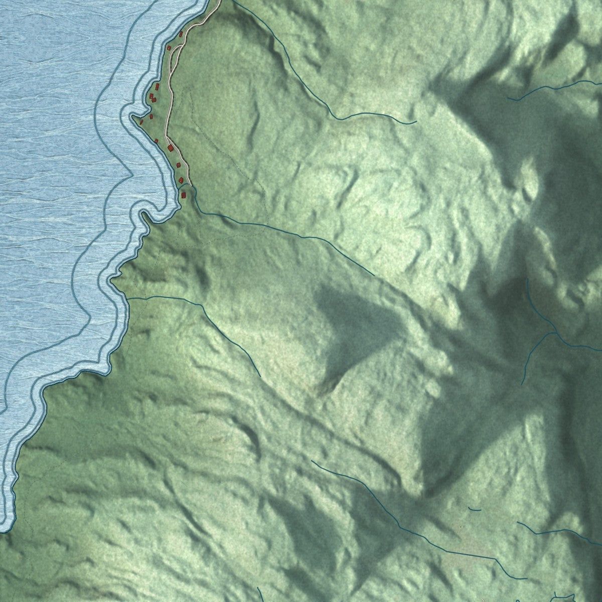 Close-up 1 of the Putnam, New York map artwork