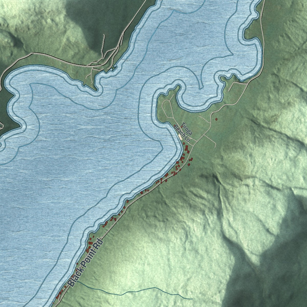 Close-up 2 of the Putnam, New York map artwork