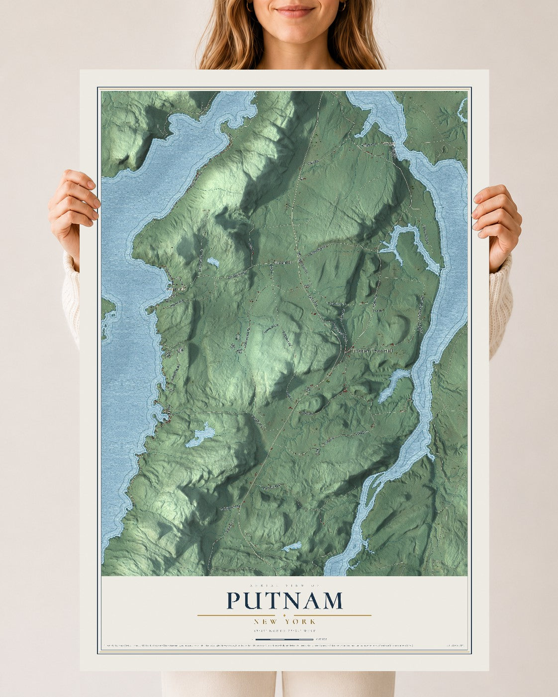 Putnam, New York map print, 24" x 36" Archival Matte Print mockup