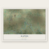 Rapids, New York map print, the full design