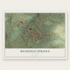 Richfield Springs, New York map print, the full design