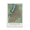 Map of Rockville Centre, New York, 12 x 18 inch unframed archival matte print