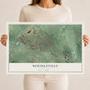 Roessleville, New York map print, 12" x 18" Archival Matte Print mockup