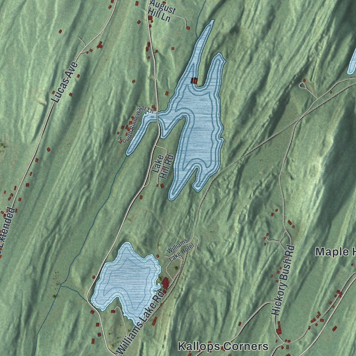 Close-up 2 of the Rosendale, New York map artwork