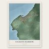 Sackets Harbor, New York map print, the full design