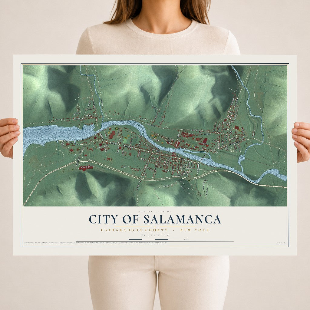 Map of the City of Salamanca, Cattaraugus County, New York, 18 x 24 inch unframed archival matte print
