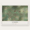 Sanborn, New York map print, the full design