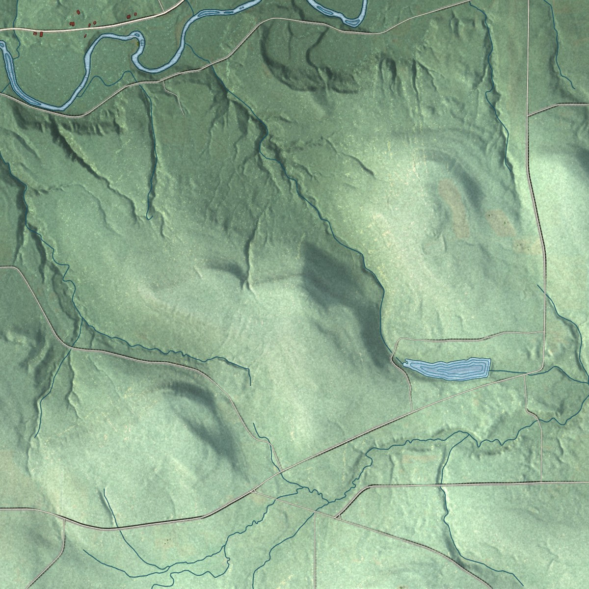 Close-up 2 of the Sardinia, New York map artwork