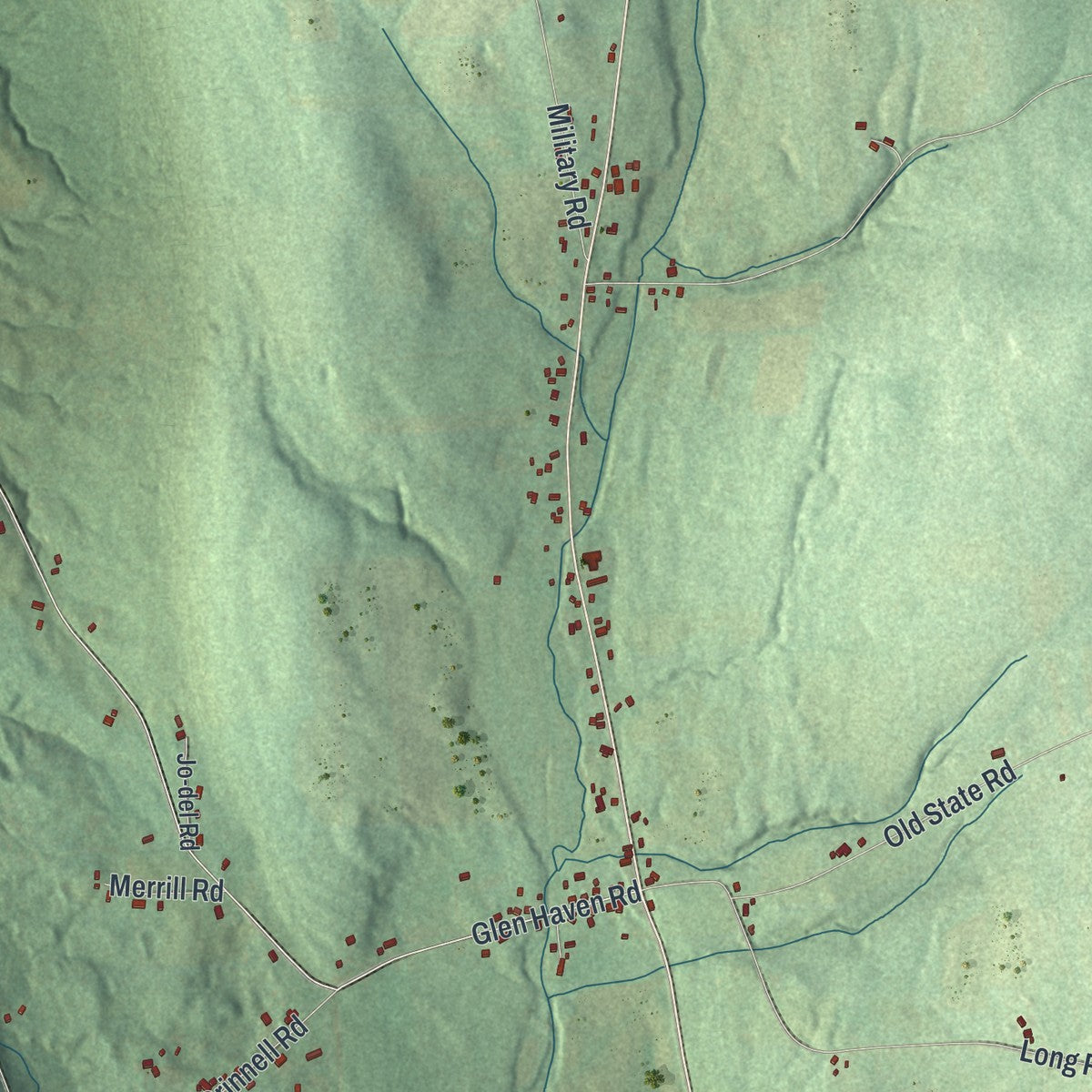 Close-up 2 of the Scott, New York map artwork