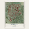 Sedgwick, New York map print, the full design