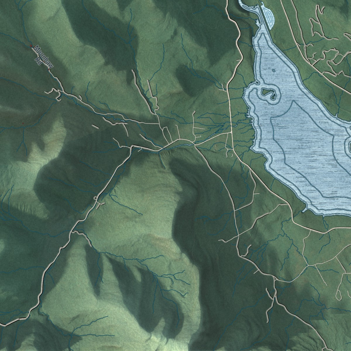 Close-up 2 of the Shandaken, New York map artwork