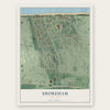 Shoreham, New York map print, the full design
