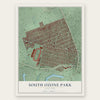 South Ozone Park, New York map print, the full design