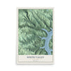 South Valley, New York map print, 12" x 18" Archival Matte Print mockup