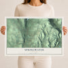 Springwater, New York map print, 12" x 18" Archival Matte Print mockup