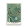 St. Bonaventure, New York map print, 12" x 18" Archival Matte Print mockup