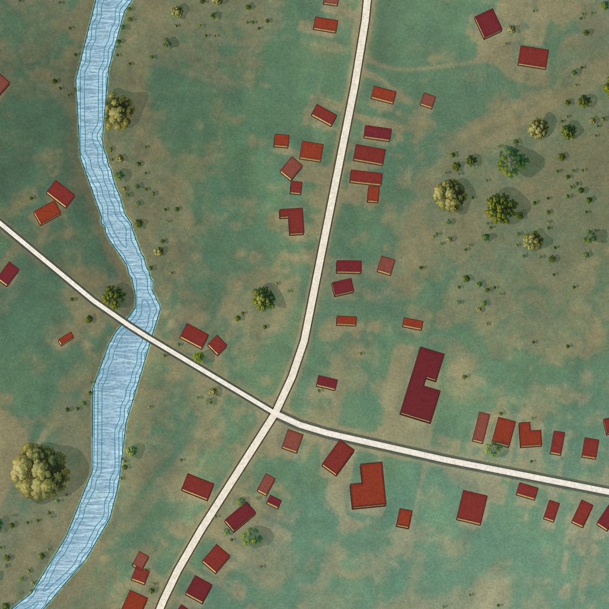 Close-up of the map of Stittville, New York print showing street and building detail