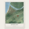 Sunset Bay, New York map print, the full design