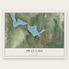 Swan Lake, New York map print, the full design