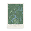 Tupper Lake, New York map print, 12" x 18" Archival Matte Print mockup
