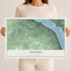 Ulysses, New York map print, 12" x 18" Archival Matte Print mockup