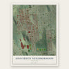 University Neighborhood, New York map print, the full design