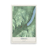 Urbana, New York map print, 12" x 18" Archival Matte Print mockup