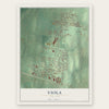 Viola, New York map print, the full design