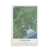 Water Mill, New York map print, 12" x 18" Archival Matte Print mockup