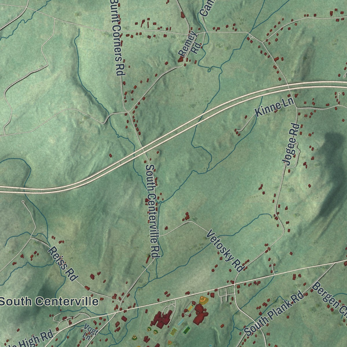 Close-up 2 of the Wawayanda, New York map artwork