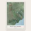 West Bay Shore, New York map print, the full design