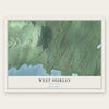 West Hurley, New York map print, the full design