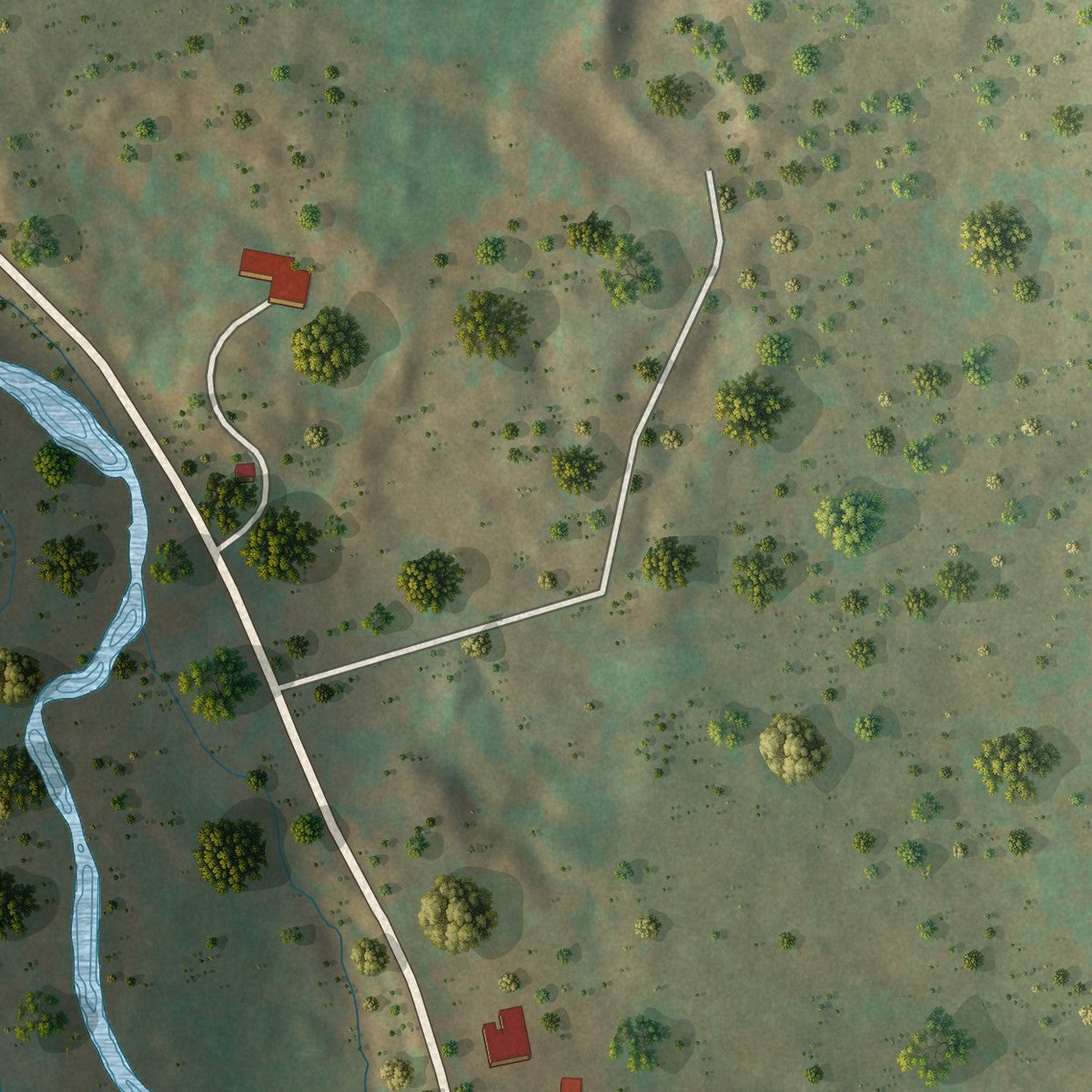 Close-up of the map of West Kill, New York print showing street and building detail