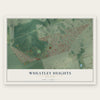 Wheatley Heights, New York map print, the full design