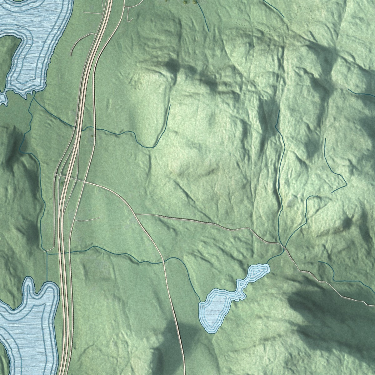 Close-up 1 of the Willsboro, New York map artwork